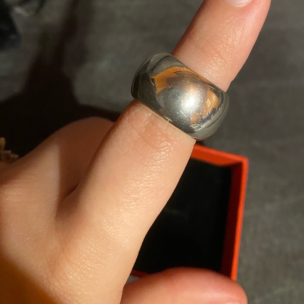 Mango large silver ring